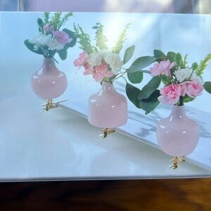 Blush colored Bud Vases with Clips